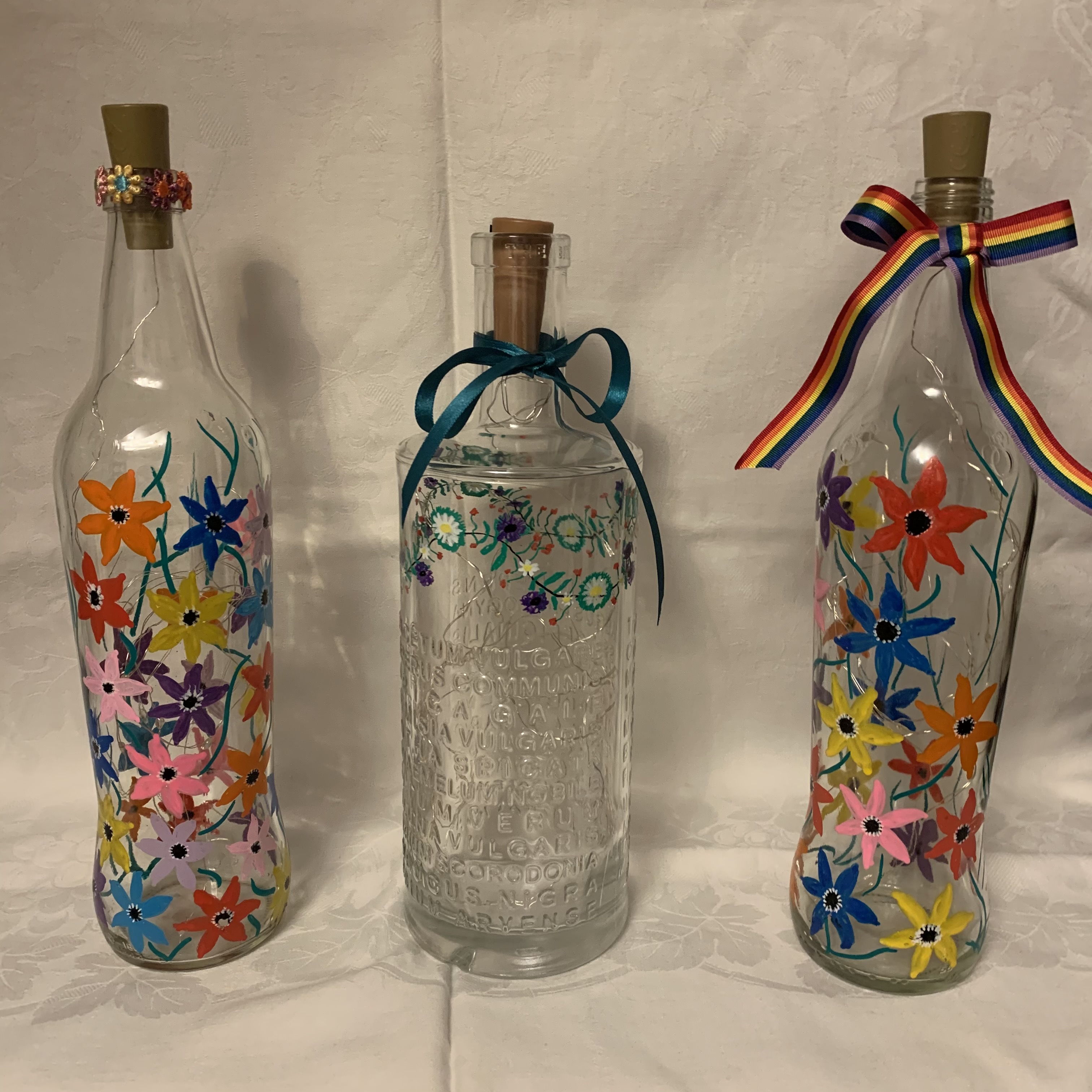 Bottle Hand Painted Flowers B Bottle Hand Painted Flowers B