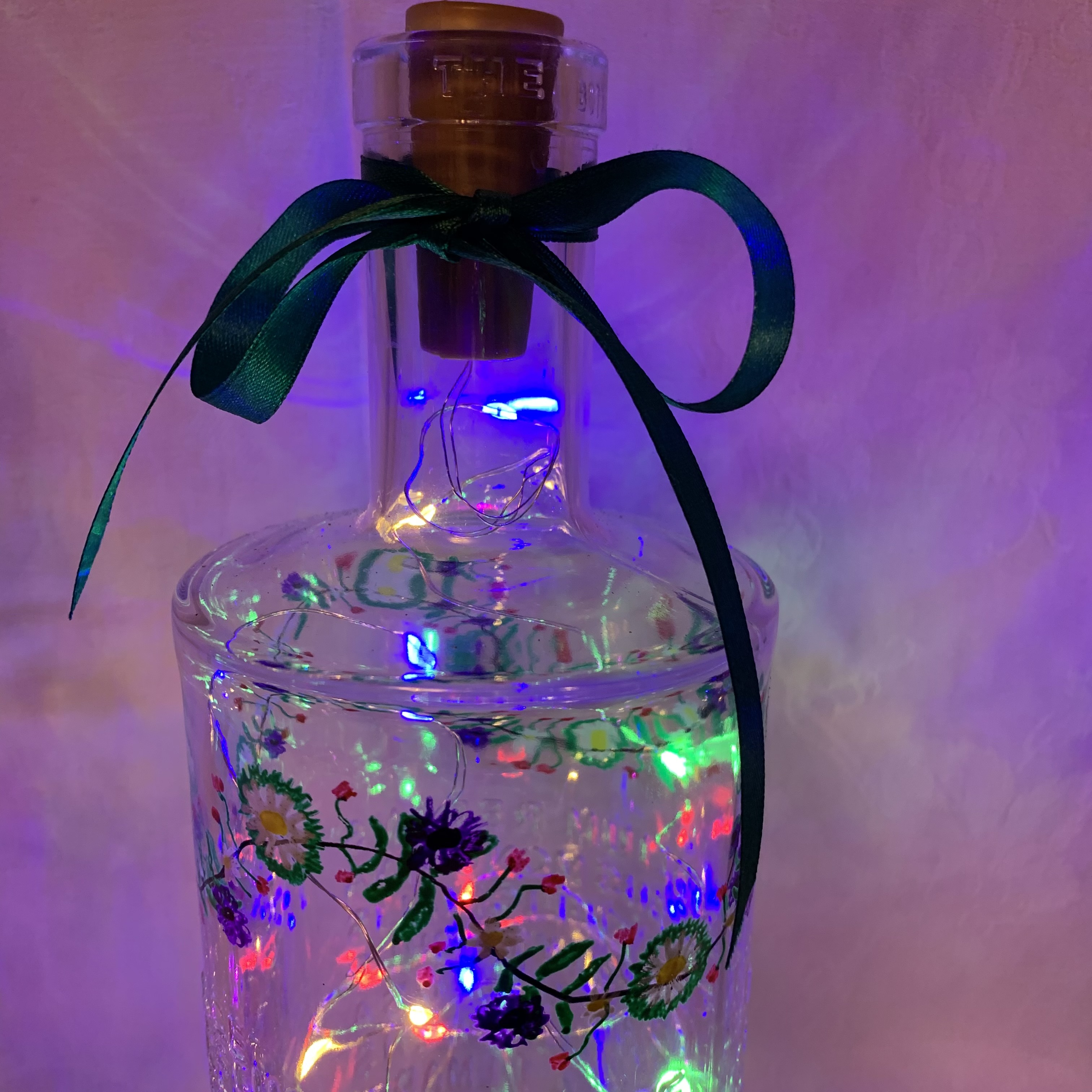 Bottle Hand Painted Flowers C Bottle Hand Painted Flowers C