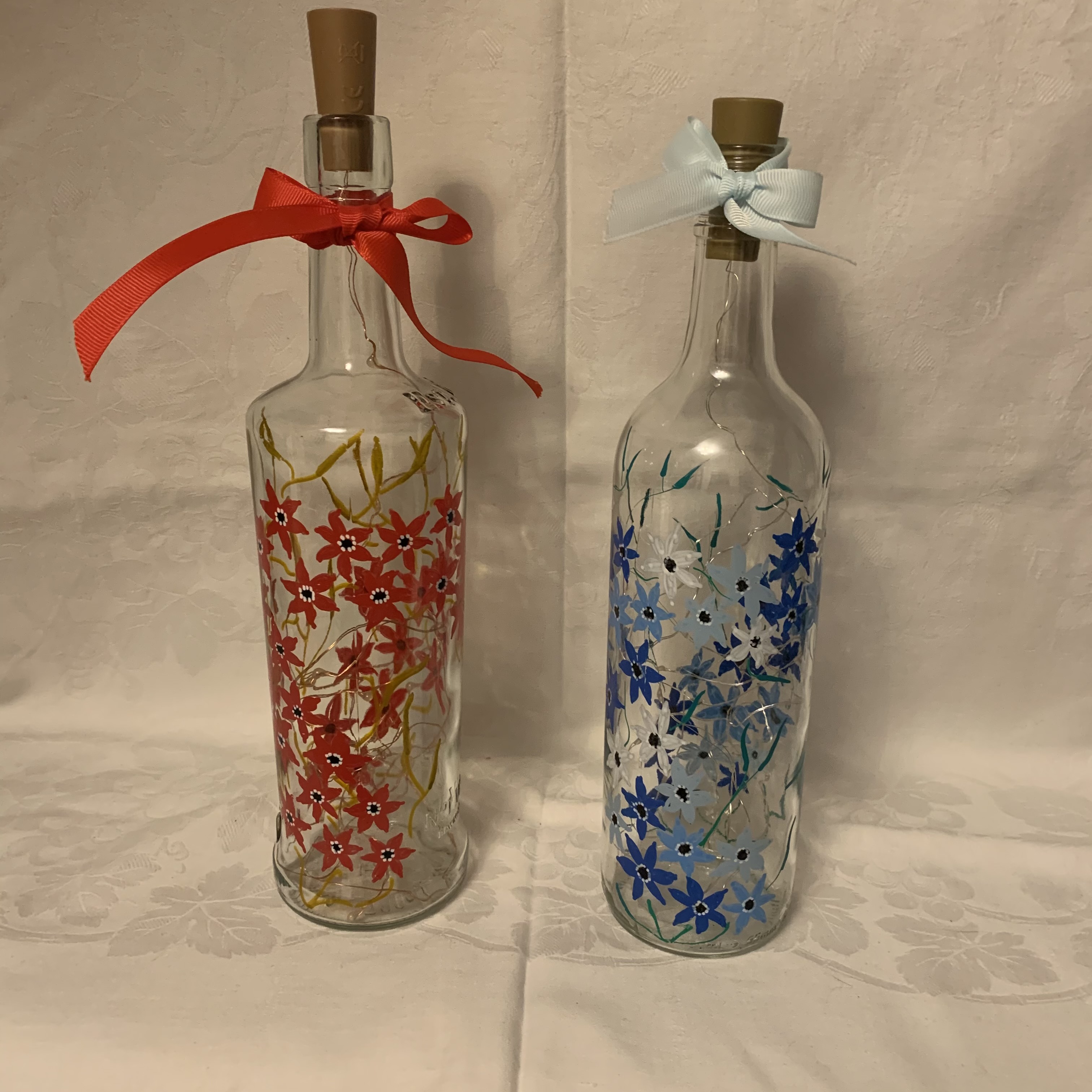 Bottle Hand Painted Flowers3 B Bottle Hand Painted Flowers3 B