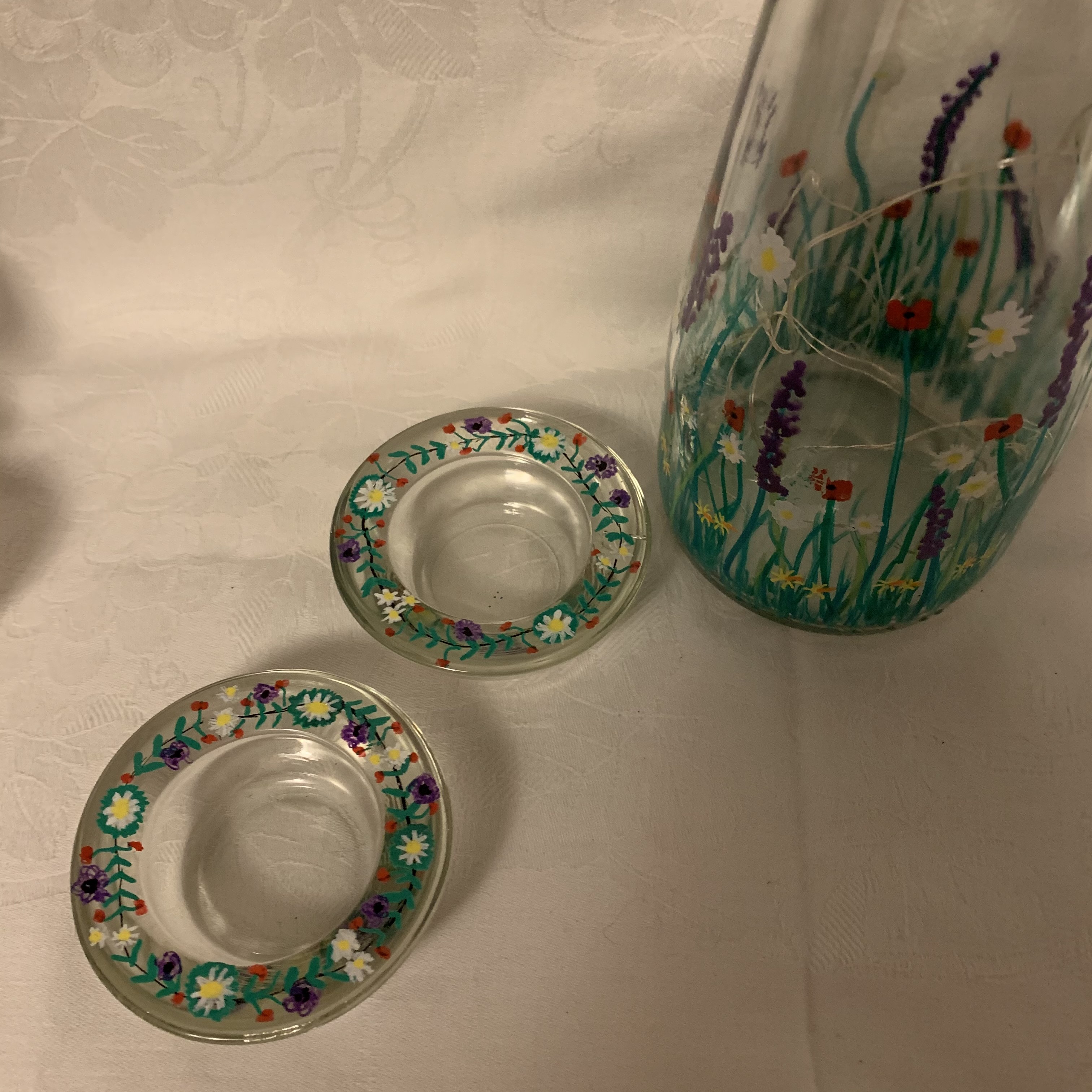 Bottle Matching Tealight Wildflowers