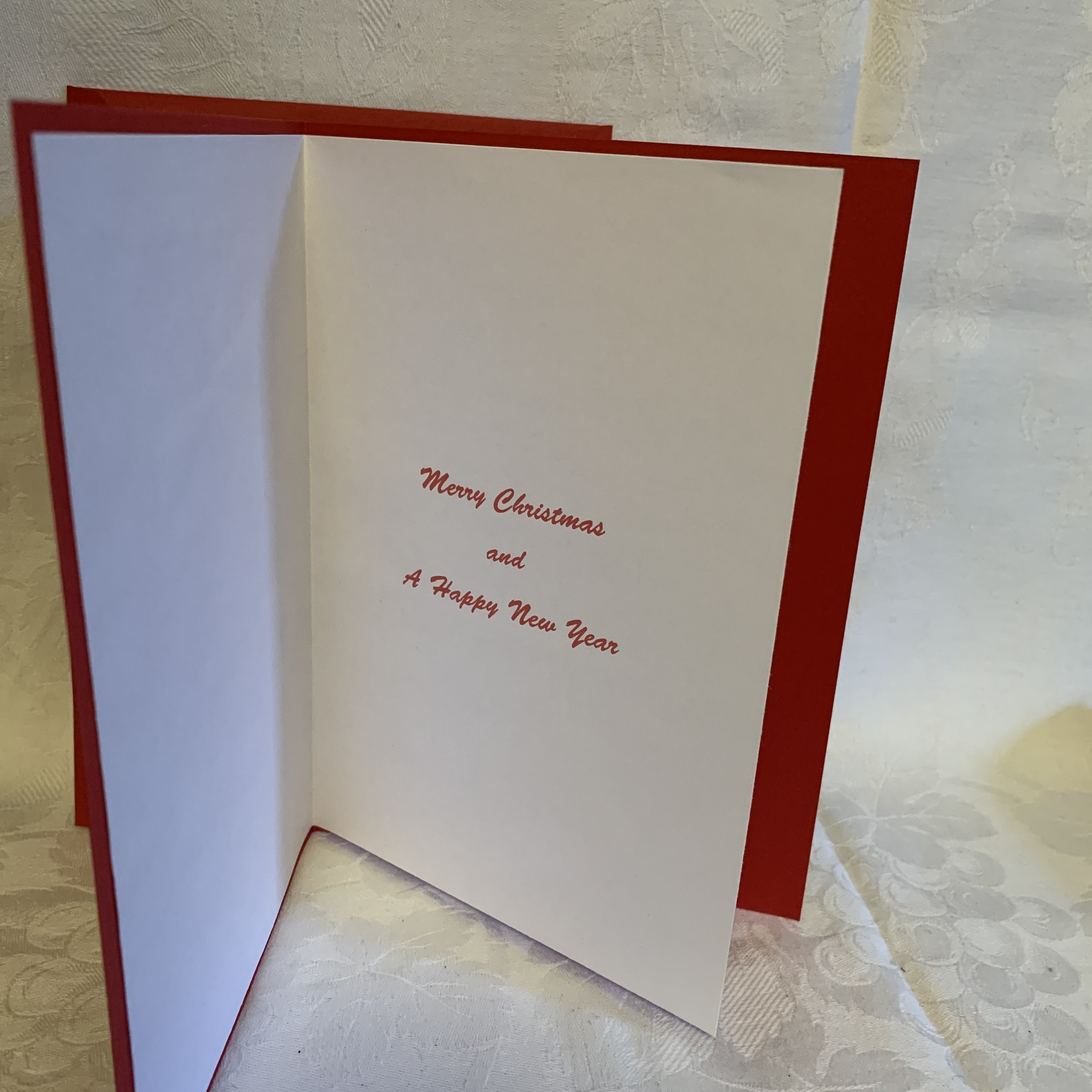 Cards Christmas 7×5 Red Silver Jewelled Bell B Cards Christmas 7×5 Red Silver Jewelled Bell B