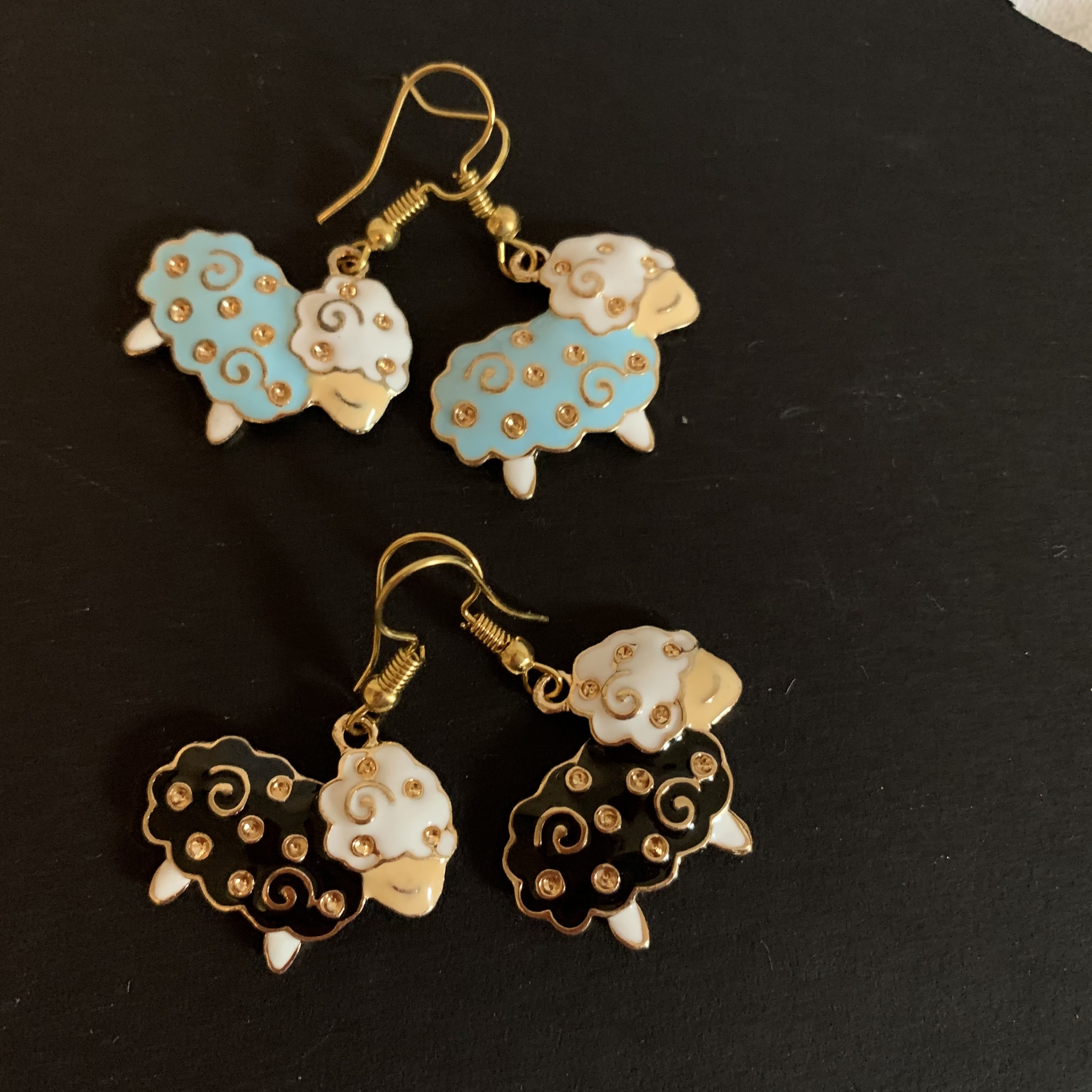 Jewellery Sheep Enamelled Earrings £3 each