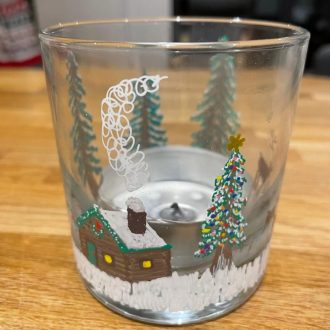 Tealight Christmas House and Deer B