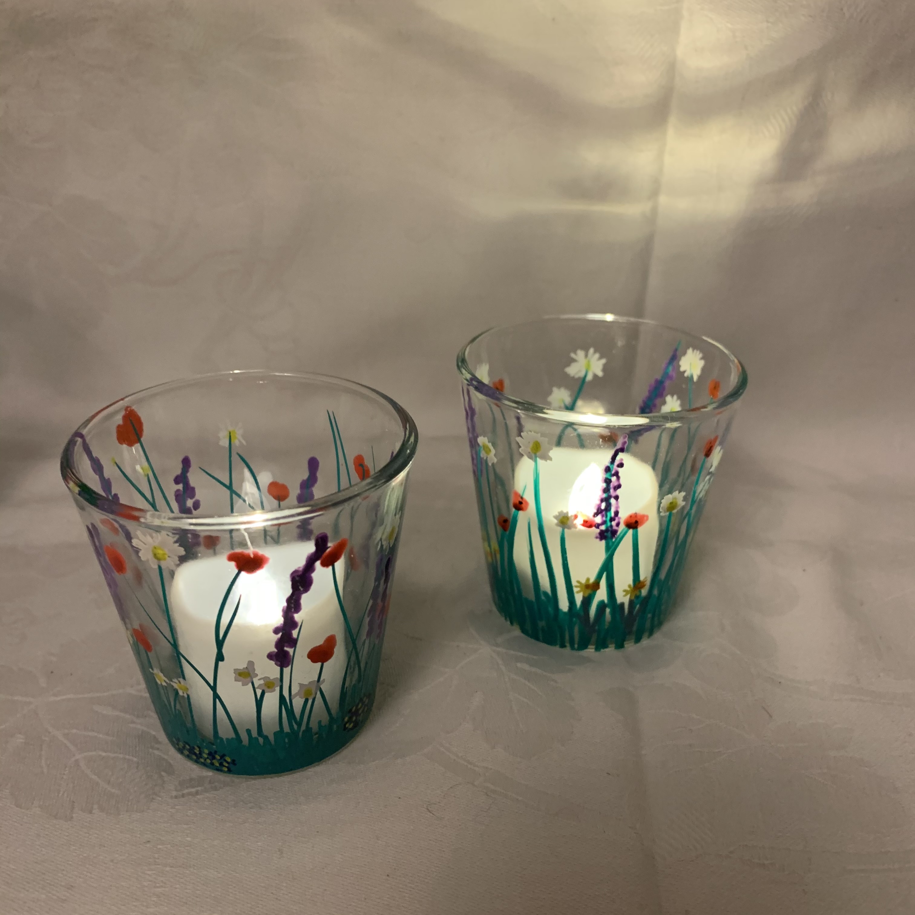 Tealight Set of 2 Wildflowers Sml £3 (£2 each)