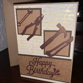 Birthday Card Tools Bronze