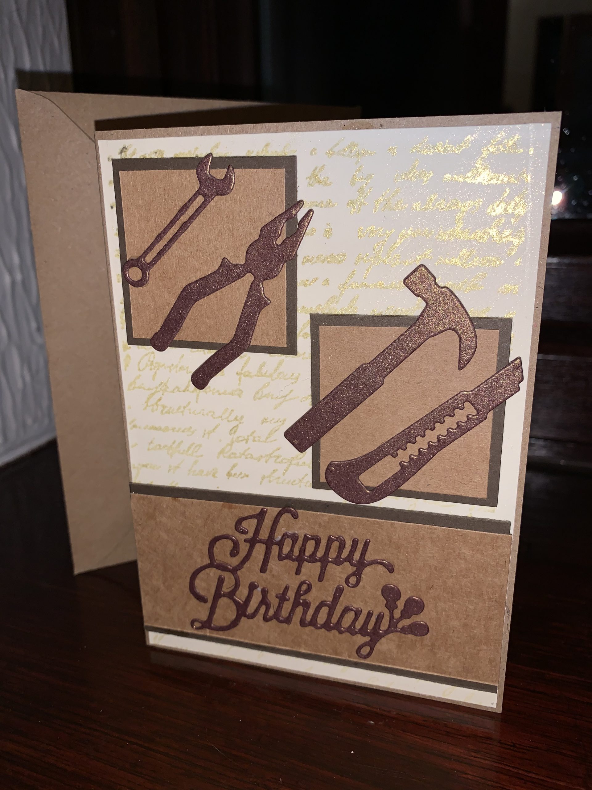 Birthday Card Tools Bronze Birthday Card Tools Bronze