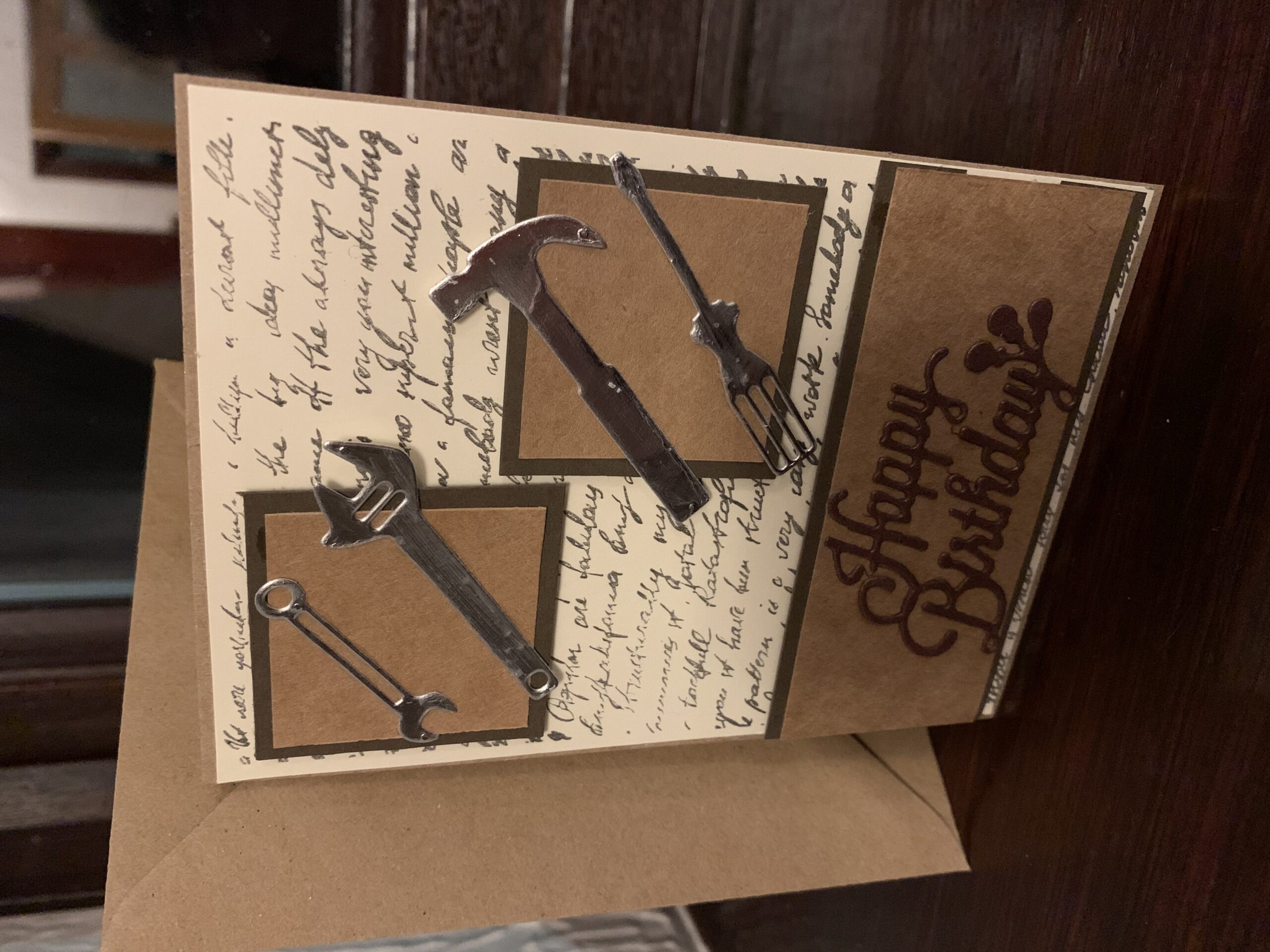 Birthday Card Tools Silver