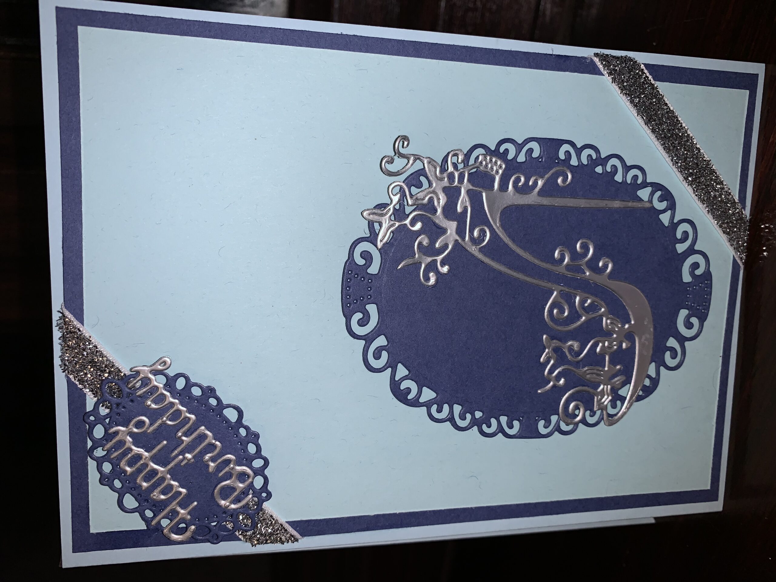 Happy Birthday Blue Shoe 1 7×5