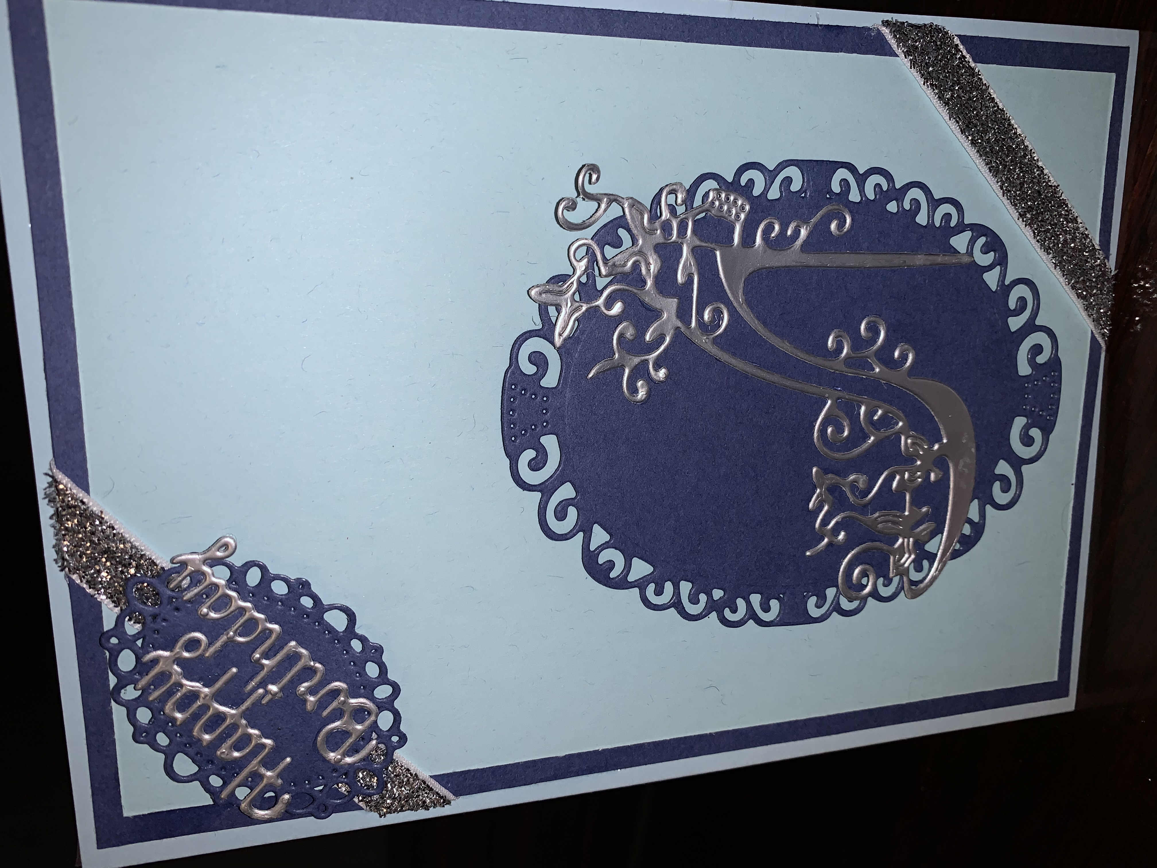 Happy Birthday Blue Shoe 7×5 Happy Birthday Blue Shoe 7×5